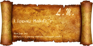 Lippay Makár névjegykártya